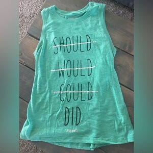 Reebok Motivational Teal Tank
